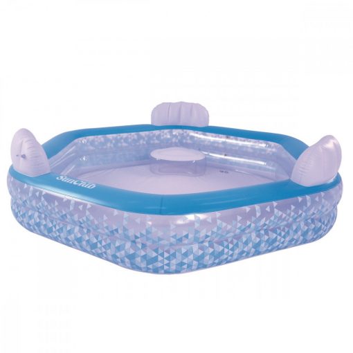 Inflatable hexagonal paddling pool 223 x 211 x 58 cm