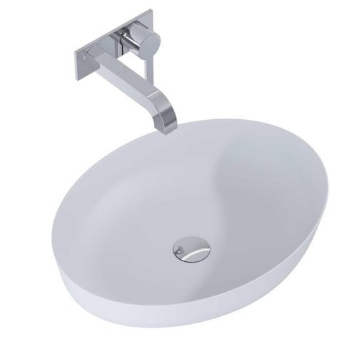 AREZZO design countertop washbasin RIKA 52x40 matt v. gray