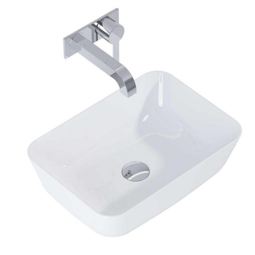 AREZZO design countertop washbasin RENI 46x33, white