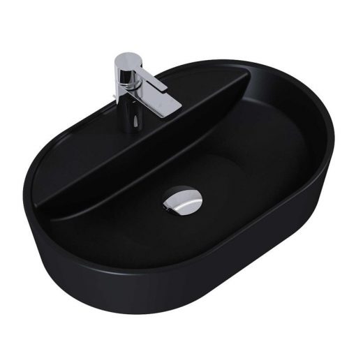 AREZZO design countertop washbasin BABETTE 62X42 matt black