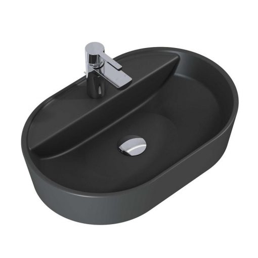 AREZZO design countertop washbasin BABETTE 62X42 matt anthracite