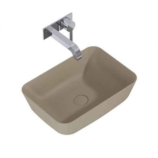 AREZZO design countertop washbasin RENI 46x33, matt beige