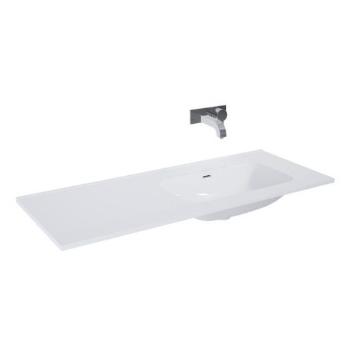 AREZZO design SKAPPA 120 cm washbasin (80+40) right-hand WITHOUT FAUCET