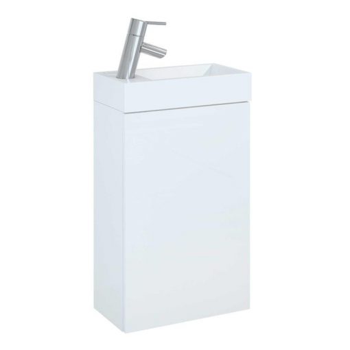 AREZZO design MINI 40 1-door white (base cabinet + wash basin)