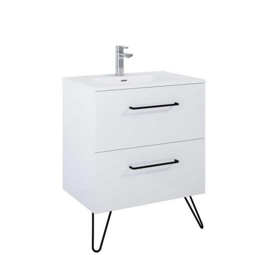 AREZZO design CARMEL 70 cm base cabinet with 2 drawers, Mf. in white color