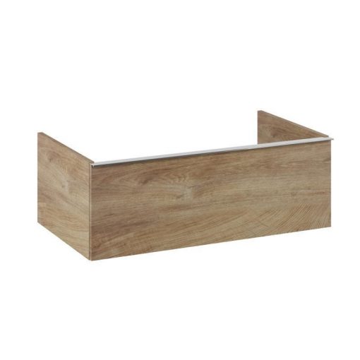 AREZZO design MONTEREY 80 cm base cabinet with 1 drawer in Canela oak color, without siphon cutout