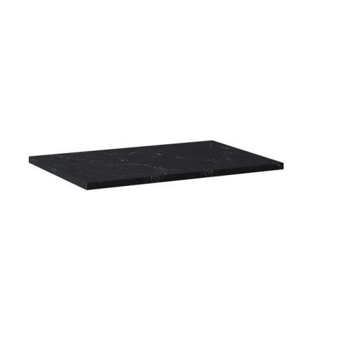 AREZZO design MARQUINA marble 60x46 cm washbasin in Matt Black color, 20 mm