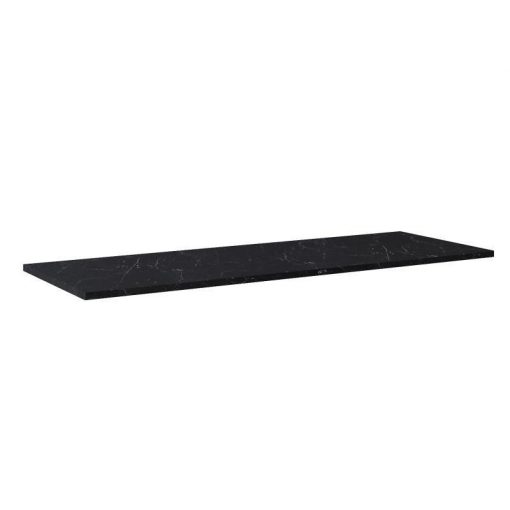 AREZZO design MARQUINA marble 140x46 cm washbasin in Matt Black color, 20 mm