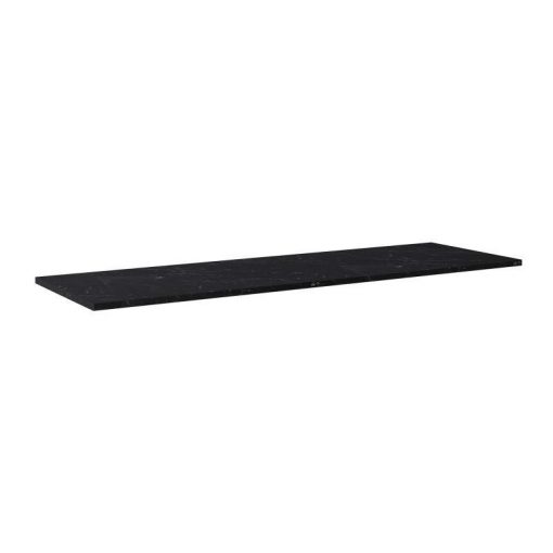 AREZZO design MARQUINA marble 160x46 cm washbasin in Matt Black color, 20 mm