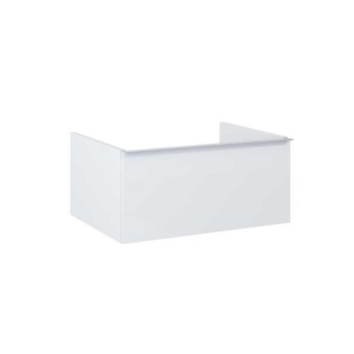 AREZZO design MONTEREY 60 cm base cabinet with 1 drawer in Matt White color, without siphon cut-out