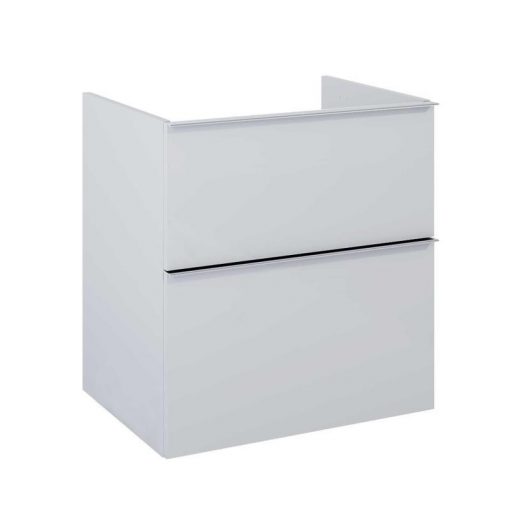 AREZZO design MONTEREY 60 cm base cabinet with 2 drawers in Matt Gray color, without siphon cut-out