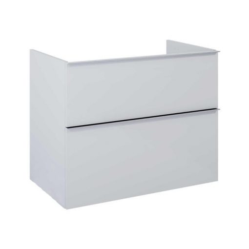 AREZZO design MONTEREY 80 cm base cabinet with 2 drawers in Matt Gray color, without siphon cut-out