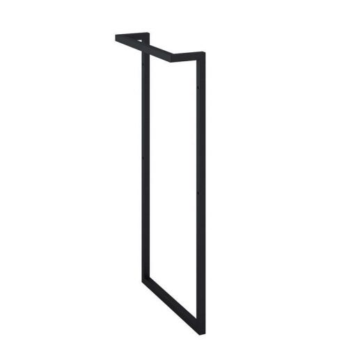 AREZZO design MONTEREY side black metal frame with towel holder