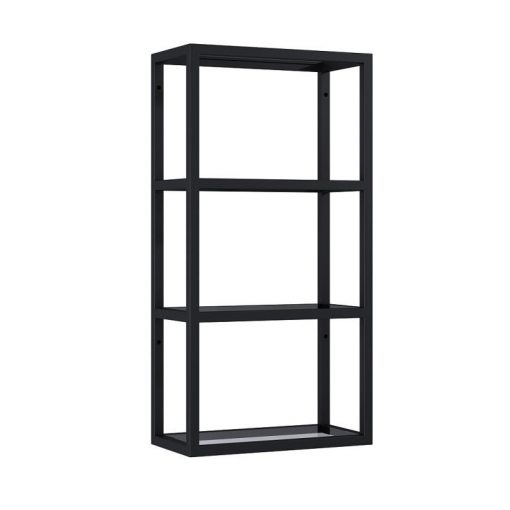 AREZZO design MONTEREY Hanging shelf with glass 40/80 matt black (21.6)