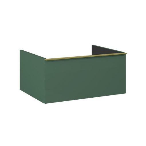 AREZZO design MONTEREY 60 cm base cabinet with 1 drawer in Matt Green color, without siphon cut-out