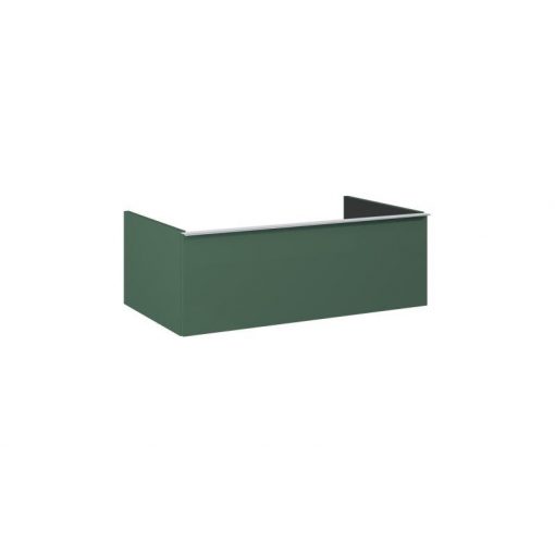 AREZZO design MONTEREY 80 cm base cabinet with 1 drawer in Matt Green color, without siphon cut-out