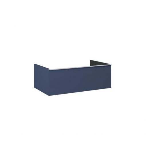 AREZZO design MONTEREY 80 cm base cabinet with 1 drawer in Matt Blue color, without siphon cut-out