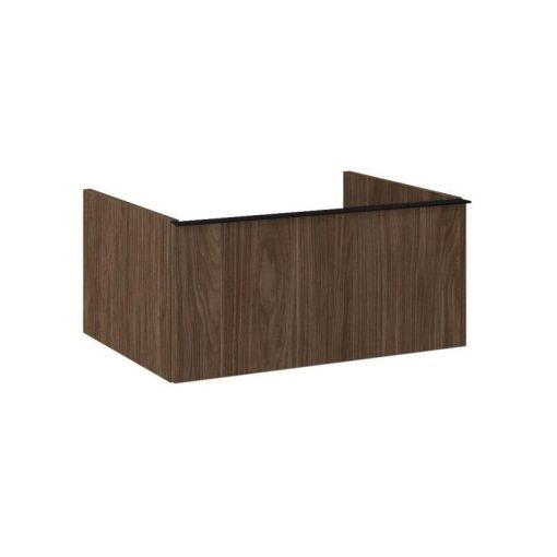 AREZZO design MONTEREY 60 cm base cabinet with 1 drawer in Lincoln walnut color, without siphon cut-out