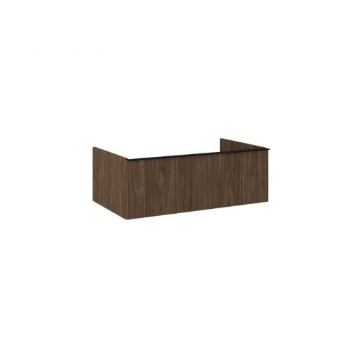 AREZZO design MONTEREY 80 cm base cabinet with 1 drawer in Lincoln walnut color, without siphon cut-out