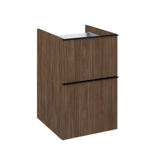 AREZZO design MONTEREY 40 cm base cabinet with 2 drawers in Lincoln walnut color