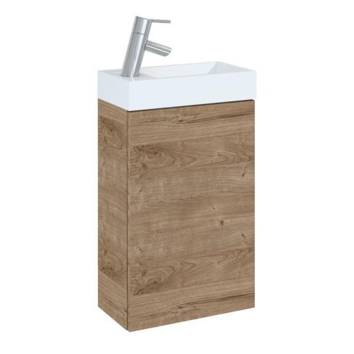 AREZZO design MINI 40 1-door Canela oak (base cabinet + wash basin)