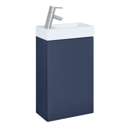 AREZZO design MINI 40 1 door matt blue (base cabinet + wash basin)