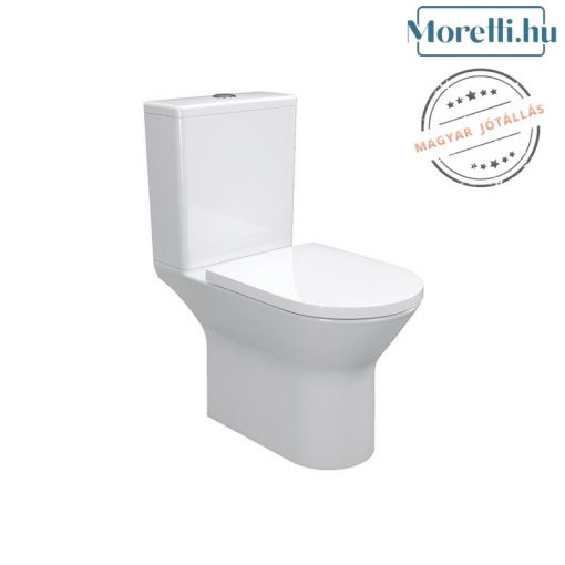 AREZZO design VERMONT rimless combi toilet with bottom/rear outlet