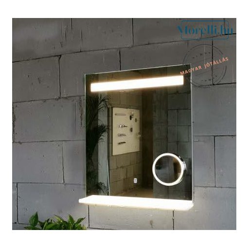 AREZZO design LED smart mirror lighting shelf + cosmetic mirror 60x80cm