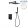 AREZZO design ROCKFIELD Under-wall shower set with in-wall unit, black AR-9960BL