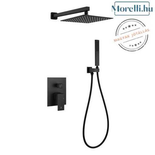 AREZZO design ROCKFIELD Under-wall shower set with in-wall unit, black AR-9960BL