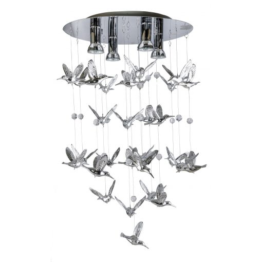 Ceiling Lamp Chrome Bird Silver AZZARDO 2449