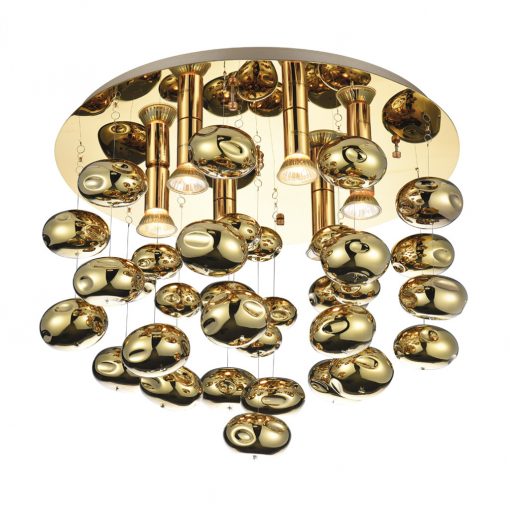 Ceiling Lamp Gold Luvia AZZARDO 3072