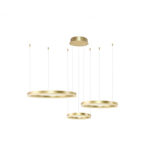 Pendant Gold Halo remote control LEDGold, 80+60+40 AZZARDO 4973