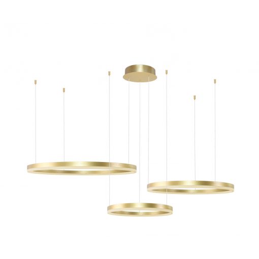 Pendant Gold Halo remote control LEDGold, 100+80+60 AZZARDO 4976