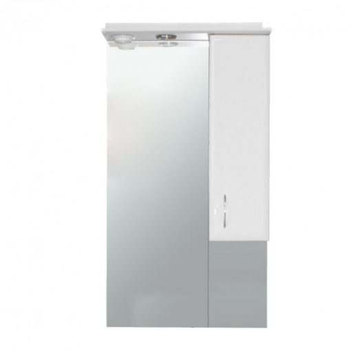 Bianca Plus 55 upper cabinet, in high-gloss white color, opening direction to the right