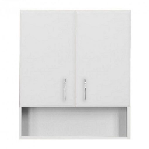 Bianca Plus 60 Wall cabinet with 2 doors, open lower part, high-gloss white