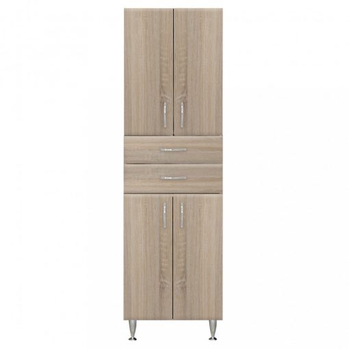 Bianca Plus 60 high cabinet with 4 doors, 2 drawers, Sonoma oak color