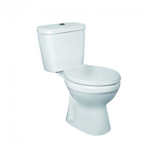 C-CLEAR monobloc toilet with lower outlet and seat