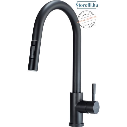 DEANTE-BBM-N72M LIMA Black Color Kitchen Faucet Single Lever, Mixer Pull Out, Rotatable Spout