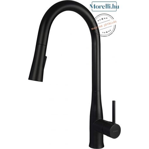 DEANTE-BDH-N72M LUKRECJA Black Color Kitchen Faucet Single Lever, Mixer Pull Out, Rotatable Spout