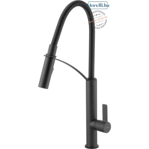 DEANTE-BGB-N72M GERBERA Black Color Kitchen Faucet Single Lever, Mixer Rotatable, Flexible Spout