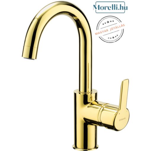 DEANTE-BQA-Z24M ARNIKA Gold Color Washbasin Faucet Single Lever, Mixer Rotatable Spout