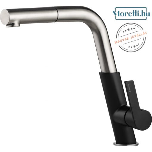 DEANTE-BQS-B730 SILIA Black Color Kitchen Faucet Single Lever, Mixer Pull Out, Rotatable Spout