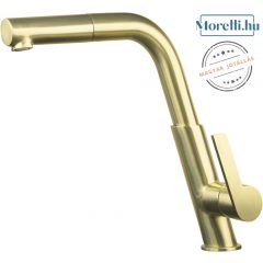   DEANTE-BQS-R73M SILIA Brushed Gold Color Kitchen Faucet Single Lever, Mixer Pull Out, Swivel Spout