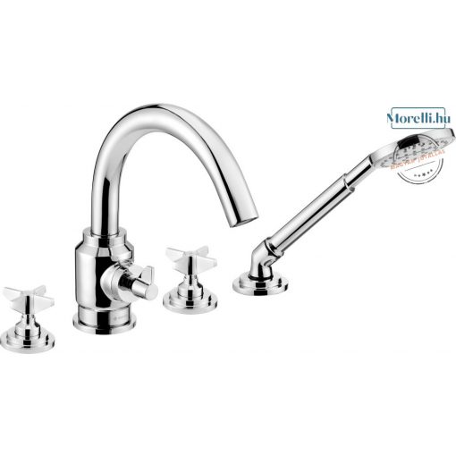 DEANTE-BQT-014D TEMISTO Chrome Color Tub Filler Faucet Double Lever Fixed Spout