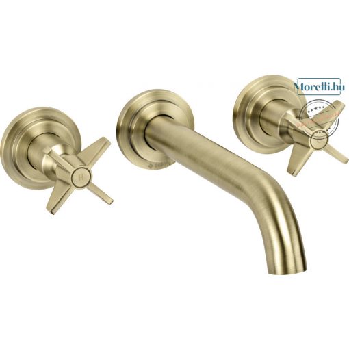 DEANTE-BQT-M54D TEMISTO Brass Color Washbasin Faucet Double Lever Spout