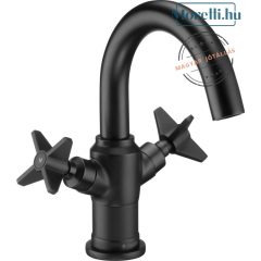   DEANTE-BQT-N21D TEMISTO Black Color Washbasin Faucet Double Lever Rotatable Spout