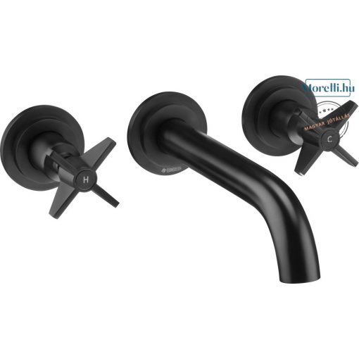 DEANTE-BQT-N54D TEMISTO Black Color Washbasin Faucet with Two-lever Spout