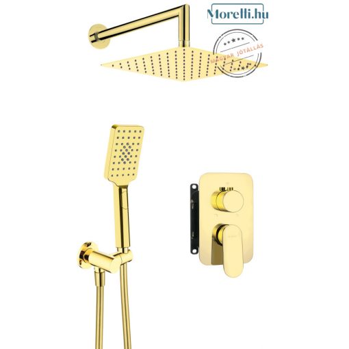 DEANTE-BXYZZGAM ALPINIA Gold Color Under-Wall Shower Set with Fixed Spout