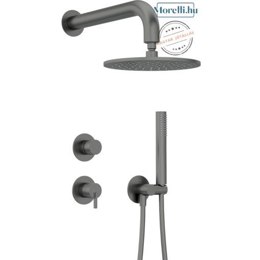 DEANTE-NQS-D9YK SILIA Titanium Color Undermount Shower Set Single Lever, Mixer Fixed Spout